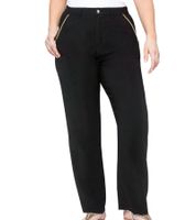 sheego Women's Soft Lyocell Trousers, Everyday Trousers, Plus Sizes 134857 Black sheego Women's Soft Lyocell Trousers, Everyday Trousers, Plus Sizes 134857 Black