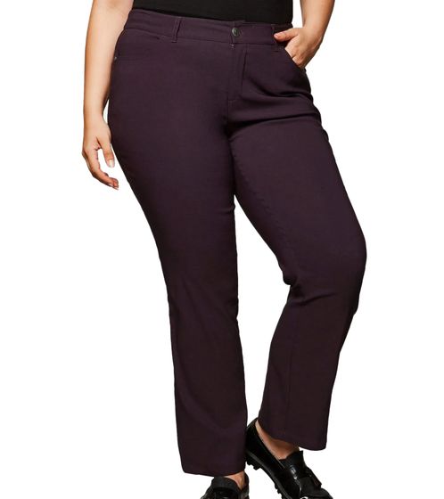 sheego Bengalin Stretchhose moderne Damen Freizeit-Hose Kurzgröße Große Größen 133991 Weinrot