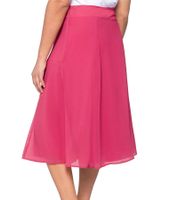 sheego Women's Skirt with a Slightly Flared Chiffon Skirt Plus Sizes 127158 Pink sheego Women's Skirt with a Slightly Flared Chiffon Skirt Plus Sizes 127158 Pink