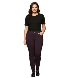 Pantaloni elasticizzati da donna sheego Bengalin con gamba slim, pantaloni casual moderni, taglie forti 133992 Rosso vino Pantaloni elasticizzati da donna sheego Bengalin con gamba slim, pantaloni casual moderni, taglie forti 133992 Rosso vino