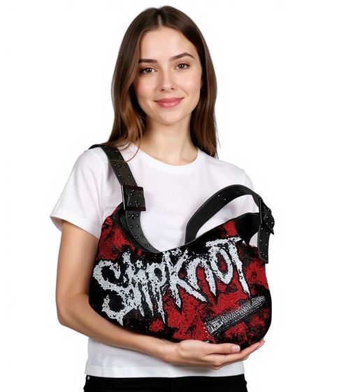 Slipknot Metal Band Shoulder Bag, Stylish Shopping Bag, Fan Merchandise LB111185SLPO, Black/Orange/White