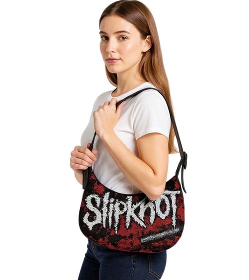 Slipknot Metal Band Shoulder Bag, Stylish Shopping Bag, Fan Merchandise LB111185SLPO, Black/Orange/White