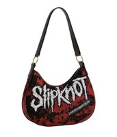 Sac bandoulière Slipknot Metal Band, sac shopping élégant, article de fan LB111185SLPO, noir/orange/blanc Sac bandoulière Slipknot Metal Band, sac shopping élégant, article de fan LB111185SLPO, noir/orange/blanc