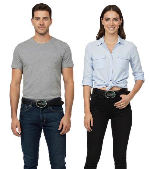 Assassin's Creed IV Belt with Logo Buckle, Casual Belt, Fan Merchandise, 116.5 cm, BT040403ASC, Black