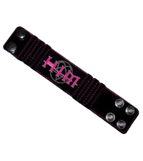 HIM Armband Rockband mit Logo-Schriftzug Fan-Artikel Arm-Schmuck WB979445HIM Schwarz