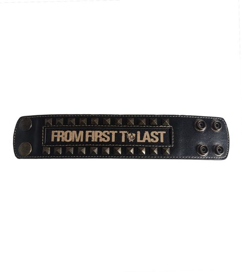 From First to Last Armband mit Metall-Nieten Fan-Artikel Arm-Schmuck WB106307FTL3 Schwarz