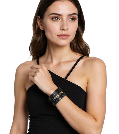 From First to Last Bracelet with Metal Studs Fan Merchandise Arm Jewelry WB106307FTL3 Black