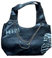 HIM Punkrock-Band Schulter-Tasche Damen Handtasche mit breitem Riemen 23x13x10,5cm LB103930HIM0 Schwarz/Grau