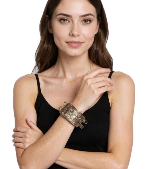 The Texas Chainsaw Massacre Bracelet with Lettering, Fan Merchandise, Arm Jewelry, WB104750TCM3 Brown
