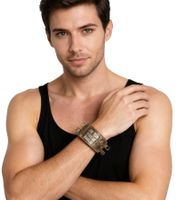 The Texas Chainsaw Massacre Bracelet with Lettering, Fan Merchandise, Arm Jewelry, WB104750TCM3 Brown