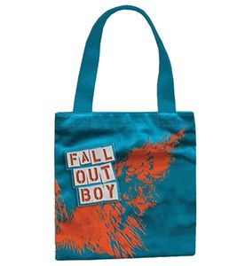 Fall Out Boy Rock Band Shoulder Bag, Stylish Shopping Bag, Fan Merchandise, 31 x 33 x 3 cm, LB1078542FOB, Blue
