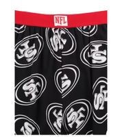 RE:COVERED X NFL San Francisco 49ers Loungepants Herren Schlafanzug-Hose mit Team-Logo Pyjama-Hose RCNFL1396 Schwarz/Weiß