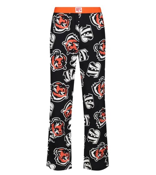 RE:COVERED X NFL Cincinnati Bengals Loungepants Herren Schlafanzug-Hose mit Team-Logo Pyjama-Hose RCNFL1462 Schwarz/Weiß