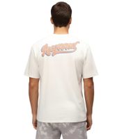 T-shirt homme RE:COVERED X NFL New England Patriots avec imprimé Champions du Monde, en coton, RCNFL1561, écru-blanc