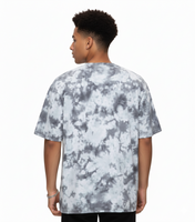 RE:COVERED X John Carpenter's Halloween Men's Tie-Dye T-Shirt, Crew Neck, Fan Shirt, RCSTC117, Gray/White