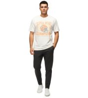 RE:COVERED X NFL Kansas City Chiefs Men's T-Shirt with Champions Print, Cotton Shirt RCNFL1559, Ecru-White