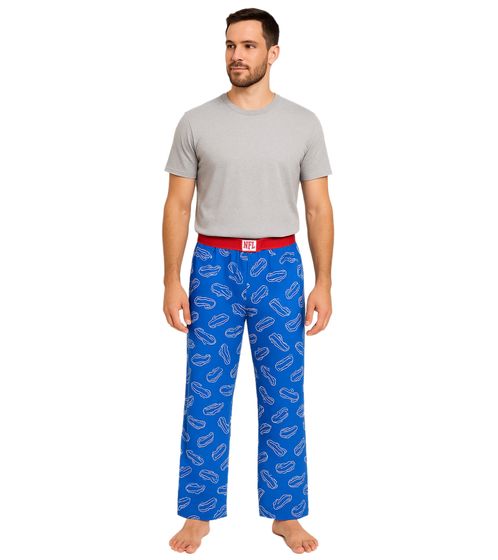RE:COVERED X NFL Buffalo Bills Loungepants Herren Schlafanzug-Hose mit Team-Logo Baumwolle Pyjama-Hose RCNFL1397 Blau