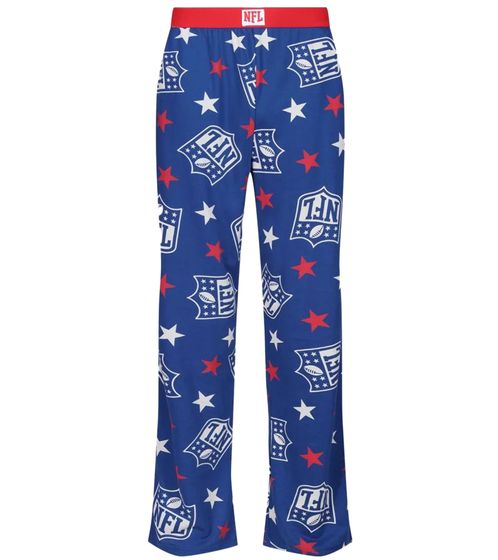 RE:COVERED X NFL Shield and Stars Men's Lounge Pants with NFL Logo, Cotton Pajama Pants, RCNFL1401, Blue