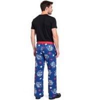 RE:COVERED X NFL Shield and Stars Men's Lounge Pants with NFL Logo, Cotton Pajama Pants, RCNFL1401, Blue