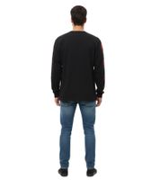 RE:COVERED X Studio Canal Evil Dead 2 Men's Long-Sleeved Shirt with Horror Face Print, Cotton Long-Sleeve Pullover RCSTC115 Black