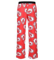 RE:COVERED X NFL Kansas City Chiefs Men's Lounge Pants with Team Logo, Cotton Pajama Pants, RCNFL1400, Red