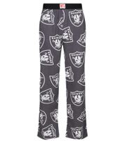 RE:COVERED X NFL Las Vegas Raiders Men's Lounge Pants with Team Logo, Cotton Pajama Pants, RCNFL1406 Gray
