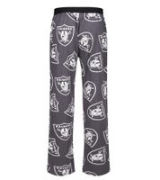 RE:COVERED X NFL Las Vegas Raiders Men's Lounge Pants with Team Logo, Cotton Pajama Pants, RCNFL1406 Gray
