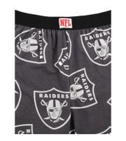 RE:COVERED X NFL Las Vegas Raiders Men's Lounge Pants with Team Logo, Cotton Pajama Pants, RCNFL1406 Gray