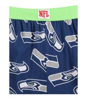RE:COVERED X NFL Seattle Seahawks Men's Lounge Pants with Team Logo, Cotton Pajama Pants, RCNFL1427 Navy