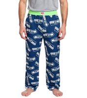 RE:COVERED X NFL Seattle Seahawks Men's Lounge Pants with Team Logo, Cotton Pajama Pants, RCNFL1427 Navy