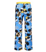 RE:COVERED X Disney Mickey y Donald Loungepants Pantalones de pijama para hombre Pantalones de pijama de algodón elegantes y cómodos RCDIF2105 Azul/Amarillo