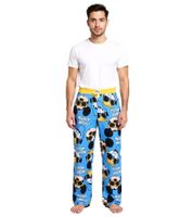 RE:COVERED X Disney Mickey y Donald Loungepants Pantalones de pijama para hombre Pantalones de pijama de algodón elegantes y cómodos RCDIF2105 Azul/Amarillo