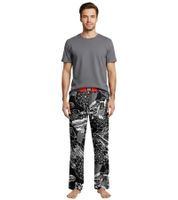 RE: COVERED X Star Wars™ Men's Pyjama Pants Lounge Pants with Spaceship Print Cotton Pyjama Pants Model RCDIF2107 Black/White
