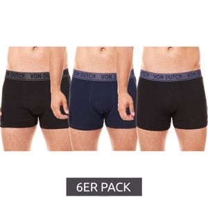 6-pack of Von Dutch Original Men's Boxer Shorts Underwear VD/1/BCX3/ORIGI3 Black