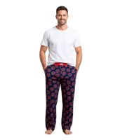 RE:COVERED X MARVEL Deadpool Icon Repeat Lounge Pants Men's Deadpool Print Pajama Pants PCMARV504 Navy/Red