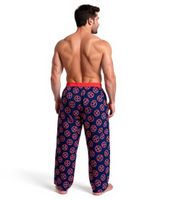 RE:COVERED X MARVEL Deadpool Icon Repeat Lounge Pants Men's Deadpool Print Pajama Pants PCMARV504 Navy/Red