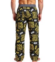 RE:COVERED X Star Wars Men's Pyjama Pants with "The Force Be With You" Print Lounge Pants PCSTW1828 Black/Yellow