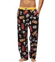 RE:COVERED X KISS Lounge Pants Men's Pajama Pants with KISS Logo, Cotton Pajama Pants, RCEPIC347 Black