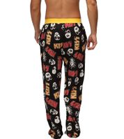 RE:COVERED X KISS Lounge Pants Men's Pajama Pants with KISS Logo, Cotton Pajama Pants, RCEPIC347 Black
