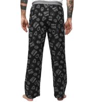 RE:COVERED X MARVEL Comics Hero Lounge Pants Men's Pajama Pants with Marvel Character Print MMDIF1485 Black/Gray