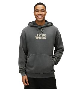 RE:COVERED X Star Wars Men's Hoodie with Back Print, Cotton Hoodie, Long-Sleeved Shirt, RCDIF2047 Gray
