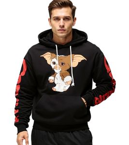 RE:COVERED X Gremlins Men's Hoodie with Gremlins Patch, Cotton Hoodie, Long-Sleeved Shirt, RCWARN558, Black