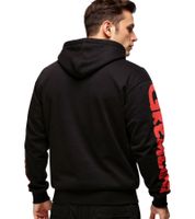 RE:COVERED X Gremlins Men's Hoodie with Gremlins Patch, Cotton Hoodie, Long-Sleeved Shirt, RCWARN558, Black