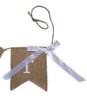 Easter Garland with the "Happy Easter" inscription and white bows, pennant chain, hanging decoration, decorative ribbon, 976192 Beige