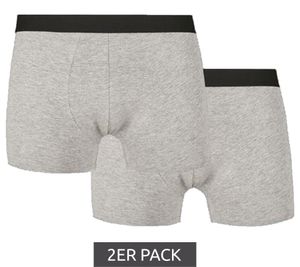 2er Pack DEF MERCH Boxer Herren Boxershorts Unterhosen Baumwoll-Unterwäsche BY132 Grau/Schwarz