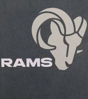 RE:COVERED X NFL Los Angeles Rams - Camiseta de hombre con logo estampado, cuello redondo de algodón, RCNFL1317H Gris