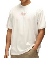 RE:COVERED X SUPERMAN DC Men's T-Shirt with Comic Print, Cotton Crew Neck, RCWARN556L, Ecru-White