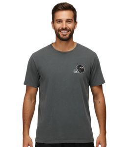 RE:COVERED X NFL Baltimore Ravens Herren T-Shirt mit Football-Helm Baumwoll-Shirt Rundhals-Shirt RCNFL1315I Grau