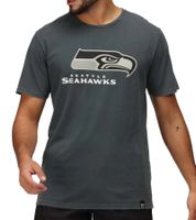 T-shirt homme RE:COVERED X NFL Seattle Seahawks avec logo imprimé, col rond en coton, gris, RCNFL1317J