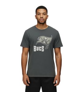 RE:COVERED X NFL Tampa Bay Buccaneers Men's T-Shirt with Logo Print, Cotton Crew Neck, RCNFL1317C Gray RE:COVERED X NFL Tampa Bay Buccaneers Men's T-Shirt with Logo Print, Cotton Crew Neck, RCNFL1317C Gray